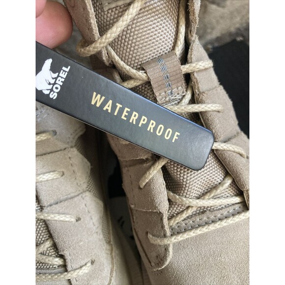 Sorel Caribou OTM WP Waterproof Suede Lace Up Boots Natural Tan Women Size 6 - Picture 5 of 8